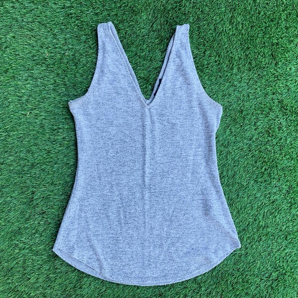 Dynamite Grey V-neck Tank